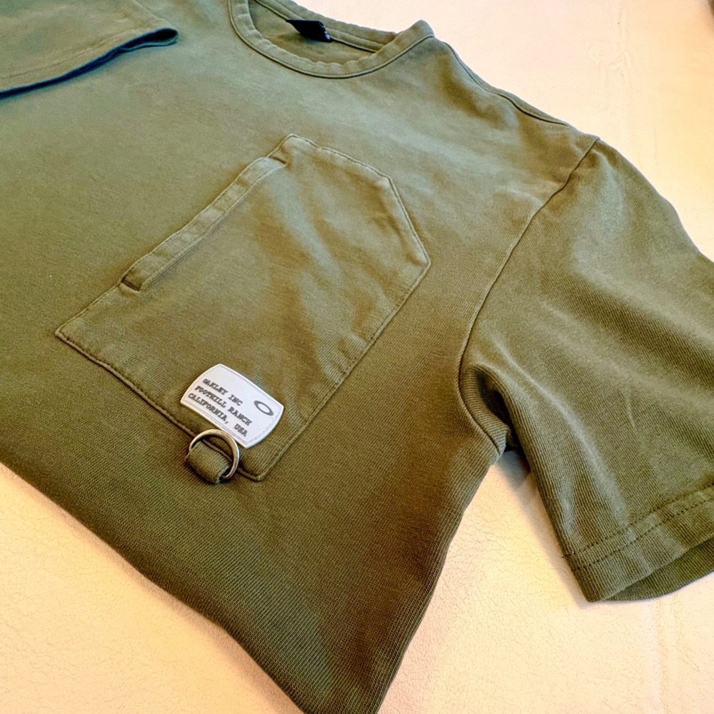 Olive Green Men's Shirt with Pocket